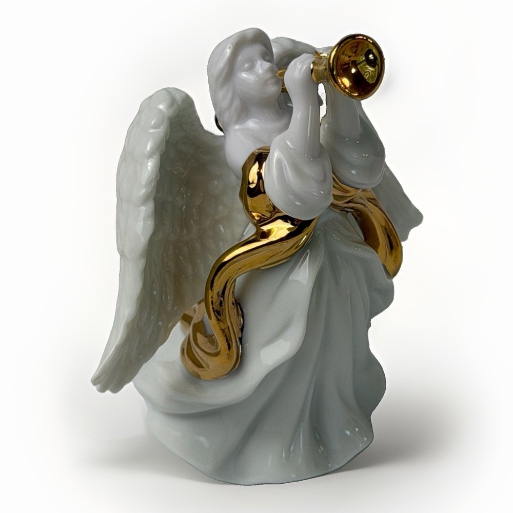Porcelain  3" Christmas Angel Ornament Crystal Cathedral NEW